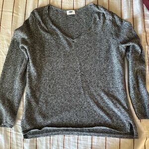 V-Neck Heather Gray Sweater